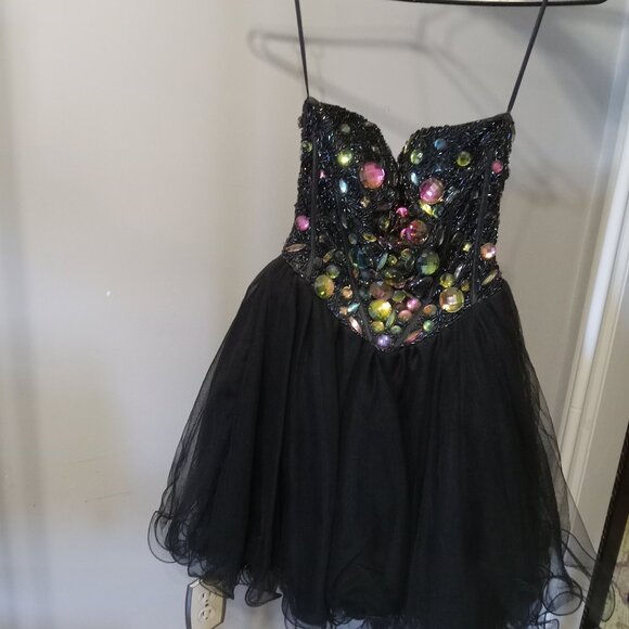 Poly Usa Dresses & Skirts - Quality hand beaded Poly USA party dress size XS